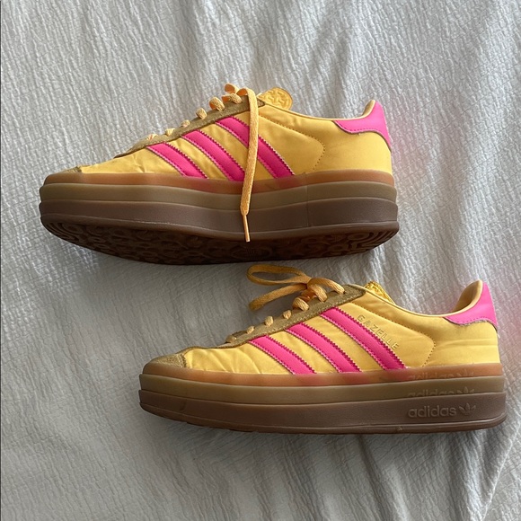 adidas Shoes - Adidas Platform Gazelle RARE Pink And Yellow